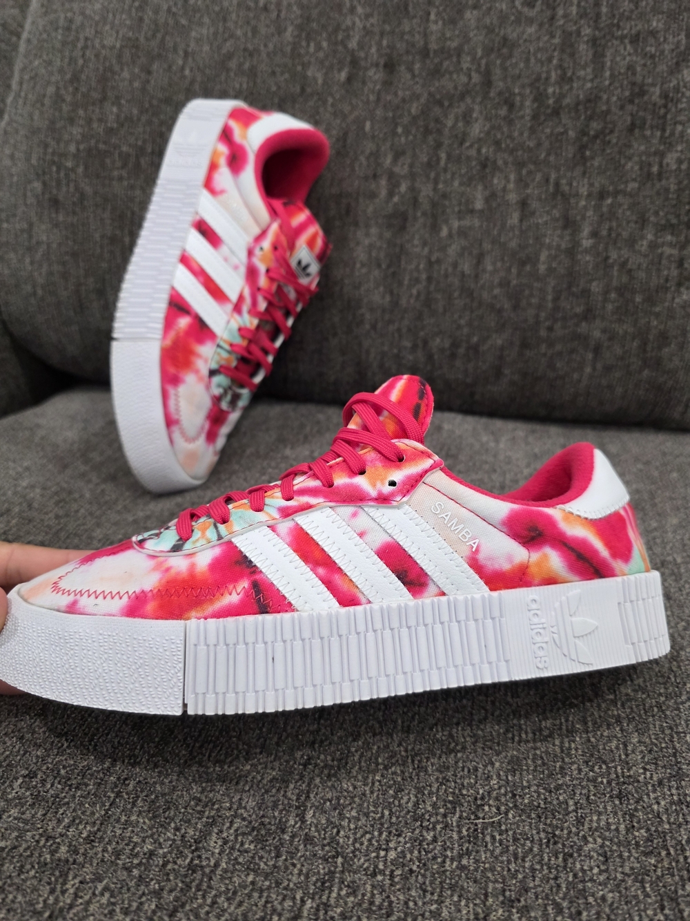 Adidas Samba Platform Women’s Sneakers - Pink Tie-Dye - Picture 5 of 8